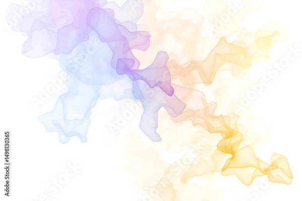 Fototapeta Abstract colorful watercolor paint pattern, grunge art illustration with a decorative green, blue, and yellow ink paper texture, Generative AI