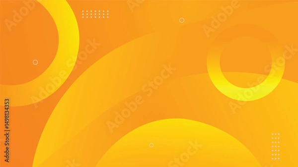 Fototapeta Bright Orange and Yellow Abstract Background with Geometric Elements