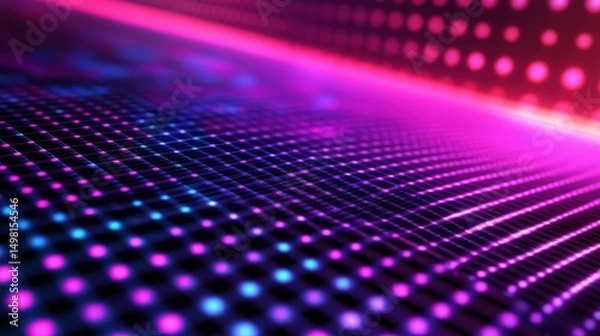 Fototapeta Vibrant Colorful Abstract Background with Dots and Waves Effect