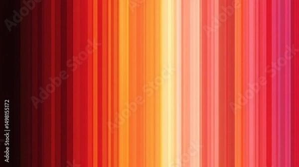 Fototapeta Vibrant Warm Color Vertical Stripes in Red, Orange, and Yellow Tones