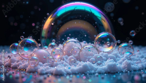 Obraz Iridescent Soap Bubbles