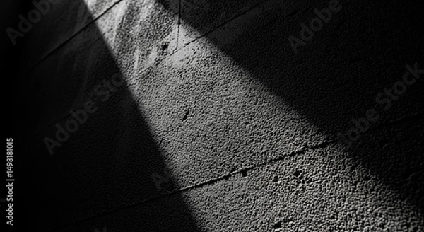 Obraz Textured wall with diagonal light and shadow