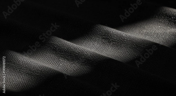 Obraz Dark textured fabric folds with shadows