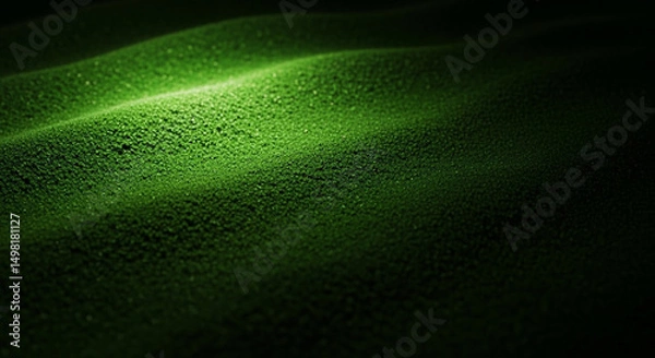 Obraz Abstract dark green sand textured wave surface background