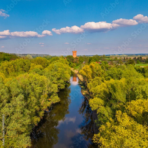 Fototapeta Teutonic Castle at the Wda river in Swiecie, Poland.