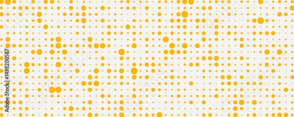 Fototapeta Dots halftone white yellow color pattern gradient grunge texture background.