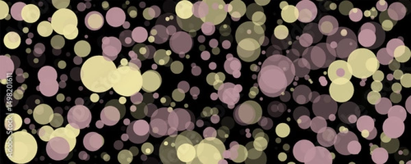Fototapeta Multicolored translucent circles on a dark background. vector eps 10