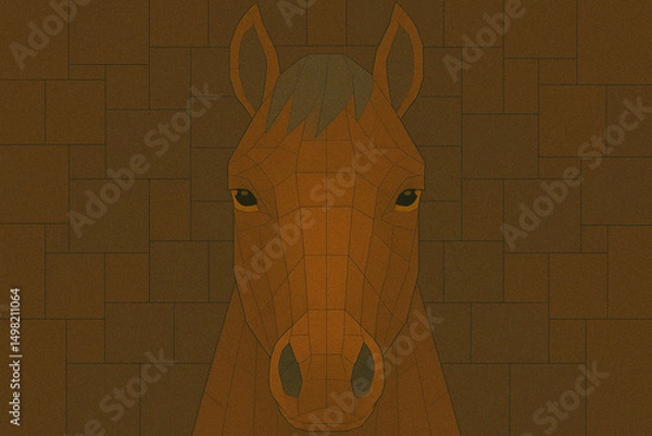 Obraz Horse. Geometric shape pattern.