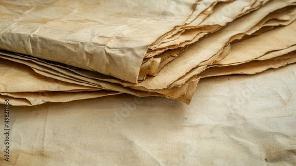 Obraz Detailed Close-Up of Aged Sheet Paper with Textured Surface