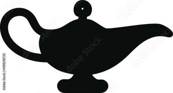 Obraz silhouette of aladdin s lamp