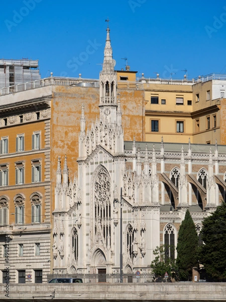 Obraz Chiesa Sacro Cuore del Suffragio, gothic revival styled church in Rome, Italy	
