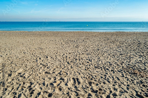 Fototapeta View of Saler Beach, Valencia, Spain