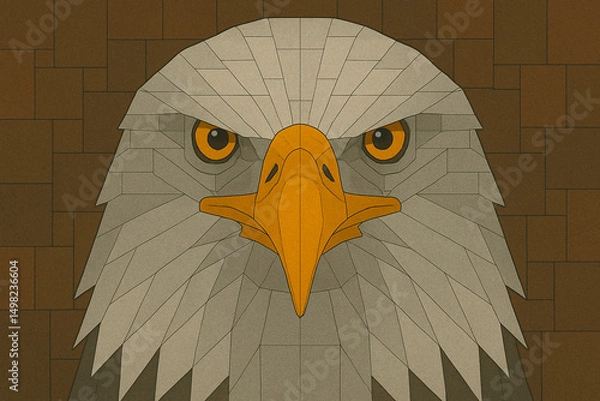 Obraz Eagle. Geometric shape pattern.