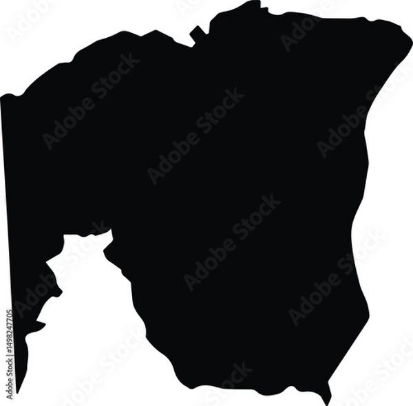 Fototapeta Auchtembeddie Jamaica silhouette map