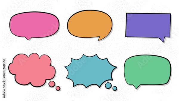 Obraz set of colorful speech bubbles, Illustration of Bubble chat
