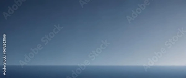 Fototapeta Serene navy to sky blue gradient, smooth texture , graphic, photo