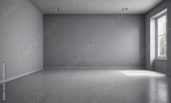 Fototapeta Empty grey room, perfect for product display, subtle gradient  ,  sophisticated,  backdrop