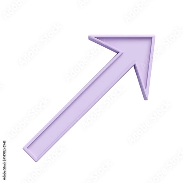 Obraz Contemporary Arrow with Clean Minimalist Geometry Isolated on Transparent Background