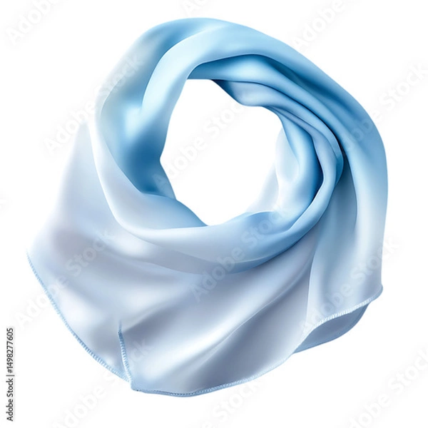 Obraz Elegant Cooling Bandana with a Smooth High Tech Fabric Isolated on Transparent Background
