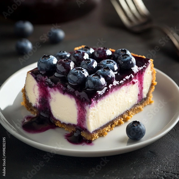 Fototapeta 블루베리치즈케이크
