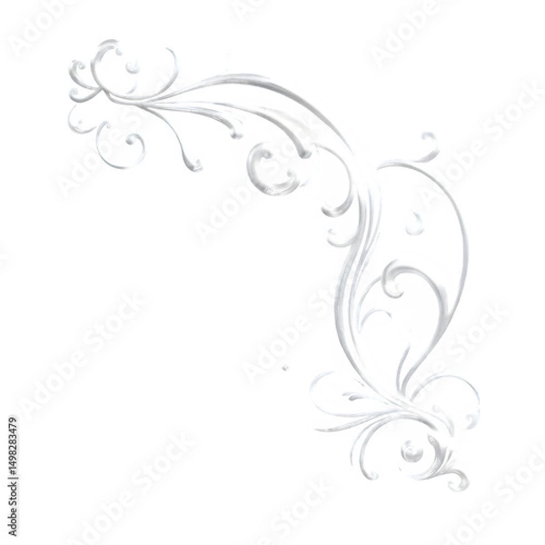 Fototapeta Elegant silver swirls design perfect for luxurious projects add a touch of sophisticated beauty to your artwork