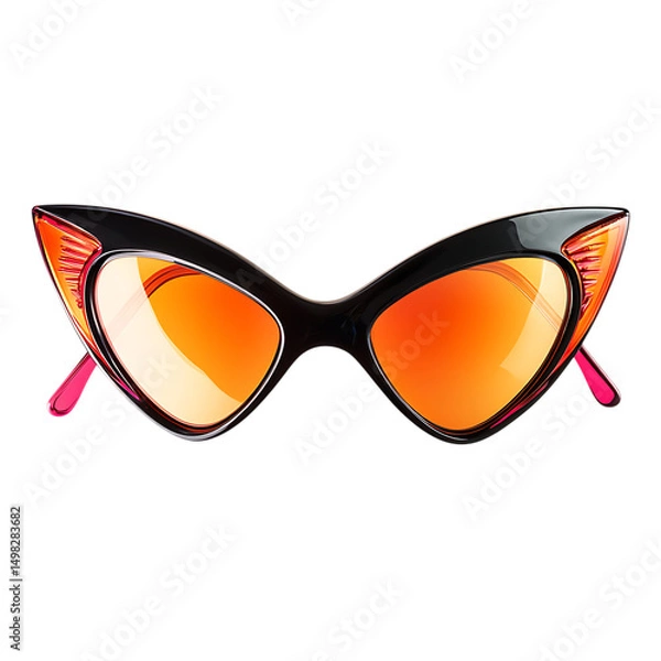 Obraz Dynamic Cat Eye Sunglasses with Aerodynamic Contour Isolated on Transparent Background