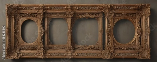 Obraz Intricate vintage frames, ornate details, aged patina ,  art frames,  detail