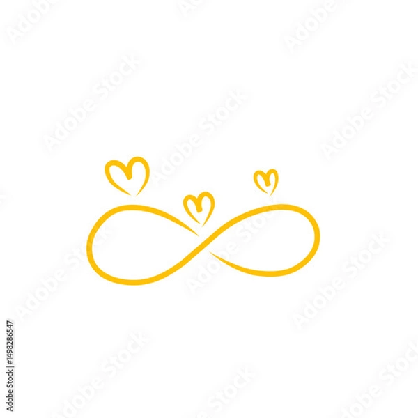 Fototapeta infinity heart line symbol