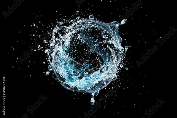 Obraz Water splash washing