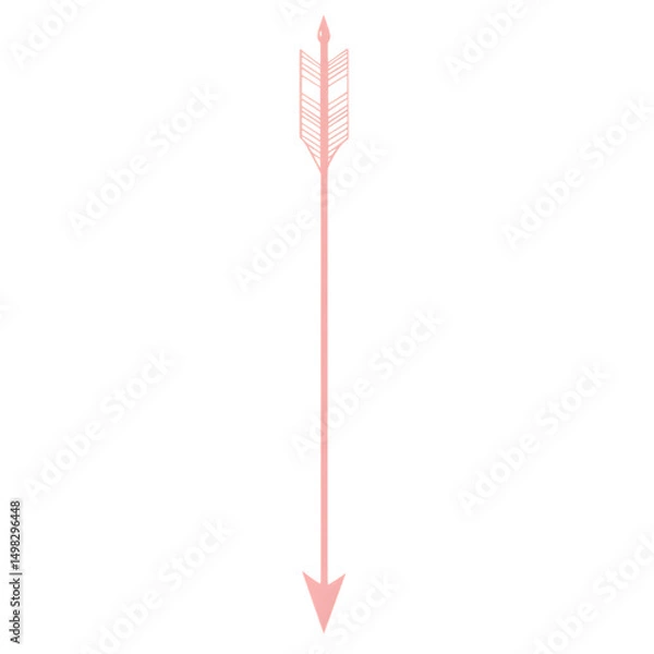 Obraz Minimalistic Arrow with Precise Linework in Powder Isolated on Transparent Background