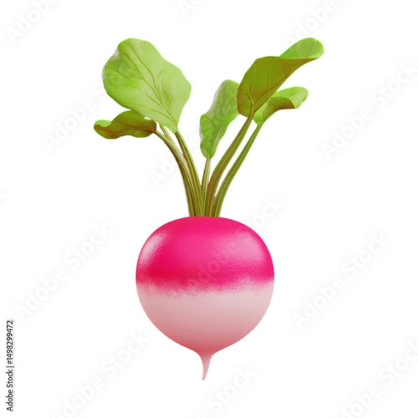 Fototapeta Isometric beetroot with soft lighting tiny