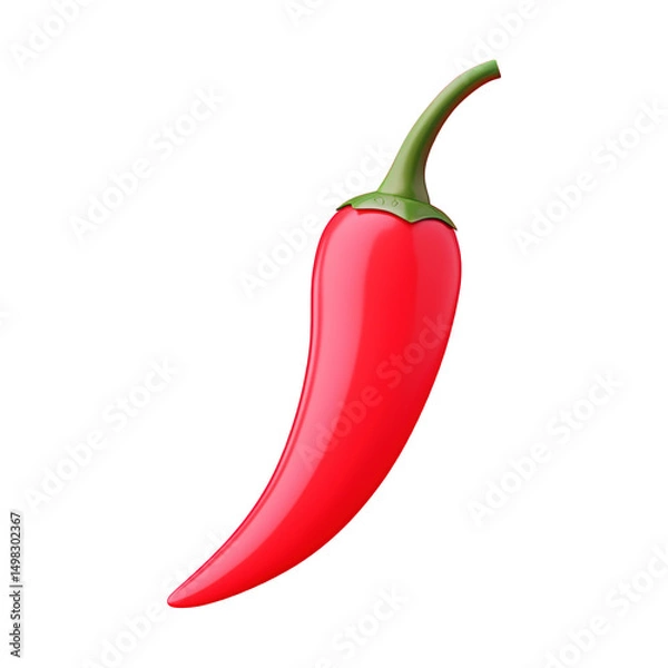 Fototapeta Isometric chili pepper with soft lighting tiny