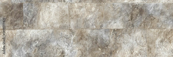 Fototapeta Rough-hewn stone masonry surface - Seamless , pattern , background , tile