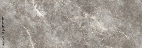 Fototapeta Textured gray marble panoramic backdrop - Seamless , pattern , background , tile
