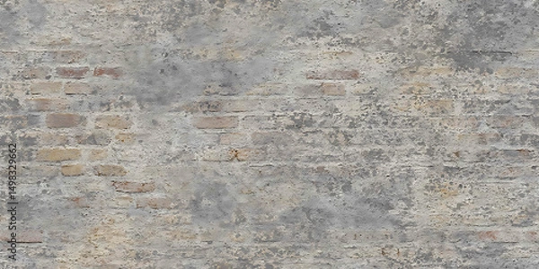 Fototapeta weathered brick surface - Seamless , pattern , background , tile