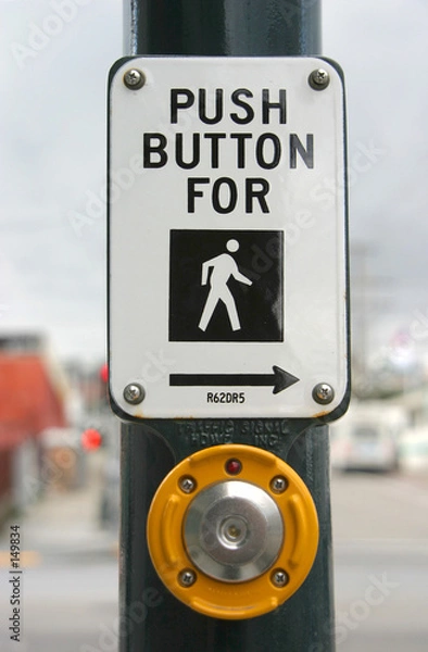 Obraz crosswalk button
