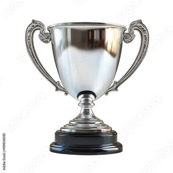 Obraz Silver Award Trophy on Transparent Background