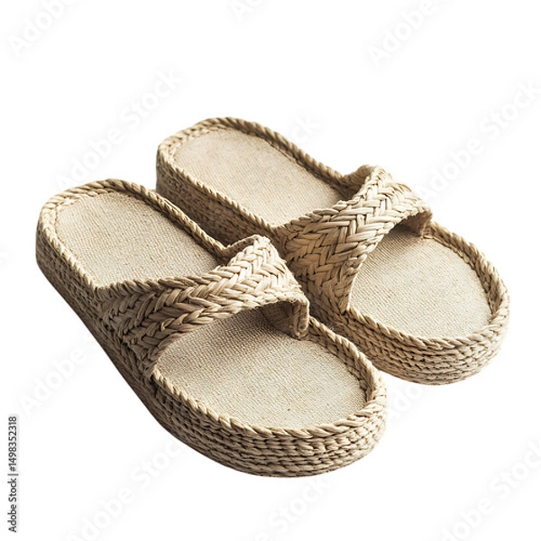 Obraz Fashion Forward Espadrille Inspired Sandals with Na Isolated on Transparent Background
