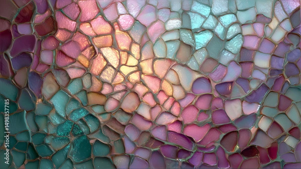 Obraz Minimalist Pastel Gradient with Soft Pink and Blue