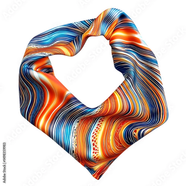 Obraz Sport Inspired Cooling Bandana with a Dynamic Abstr Isolated on Transparent Background