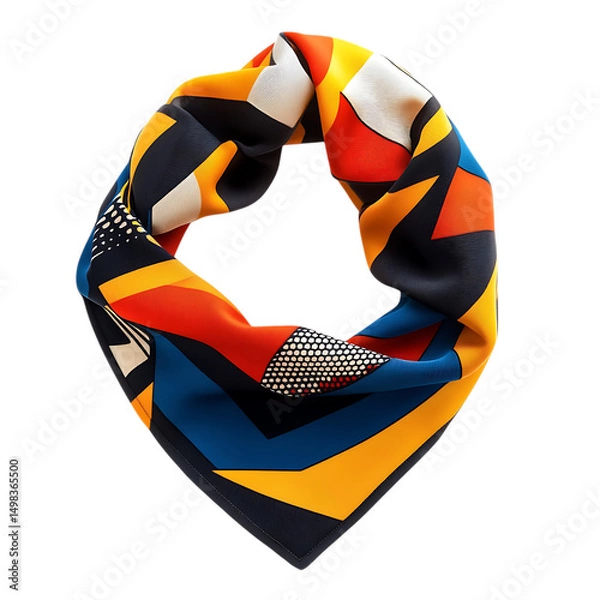 Obraz Sport Ready Cooling Bandana with a Breathable Light Geometric Scarf Isolated on Transparent Background