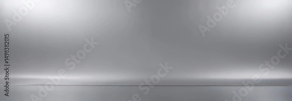 Fototapeta Smooth silver foil, polished surface, bright reflection,  bright,  light,  gleam