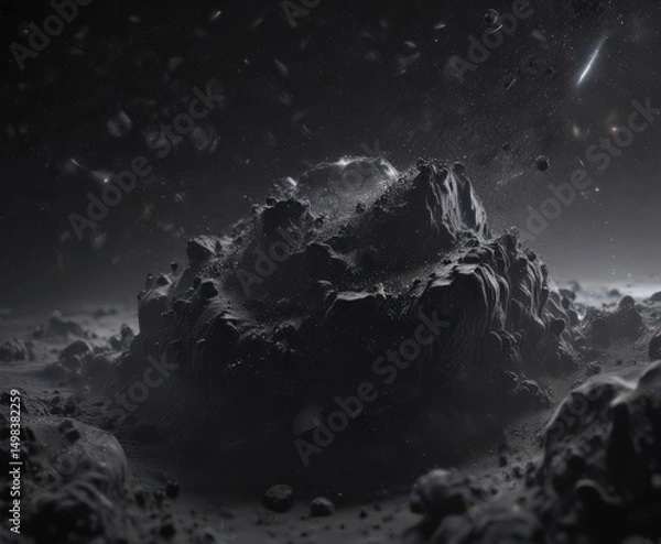 Fototapeta Diamond dust scattered across velvet black; distant nebulae glow faintly ,  pattern,  magical