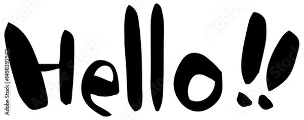 Obraz Hello!! Hand Drawn Calligraphy Vector