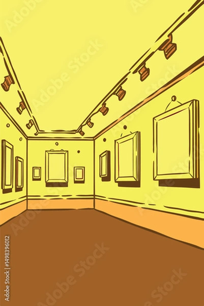 Fototapeta Editable Art Exhibition Poster Template – Minimal and Modern Vector Design for Gallery Show, Creative Showcase, or Contemporary Art Event

