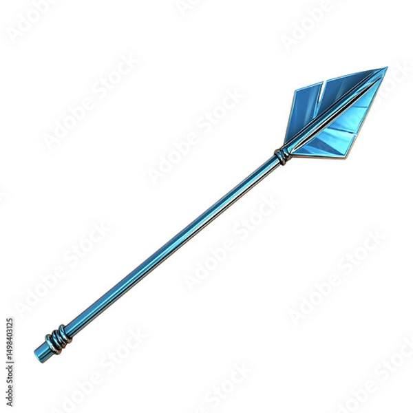 Fototapeta Sleek Arrow with a Contemporary Smooth Silhouette Isolated on Transparent Background