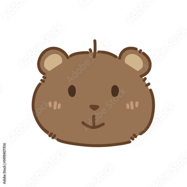 Obraz Cute bear head face 