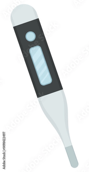Fototapeta Thermometer cartoon icon isolated on white background.