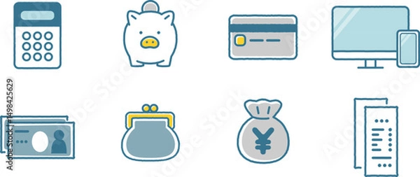 Obraz お金に関わるアイコンセット①
