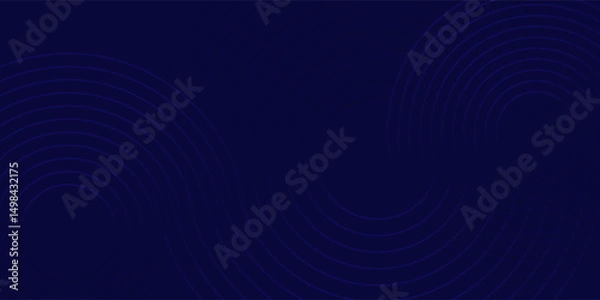 Fototapeta Abstract blue glowing geometric lines modern shiny blue circle lines pattern. Suit for cover, banner, brochure